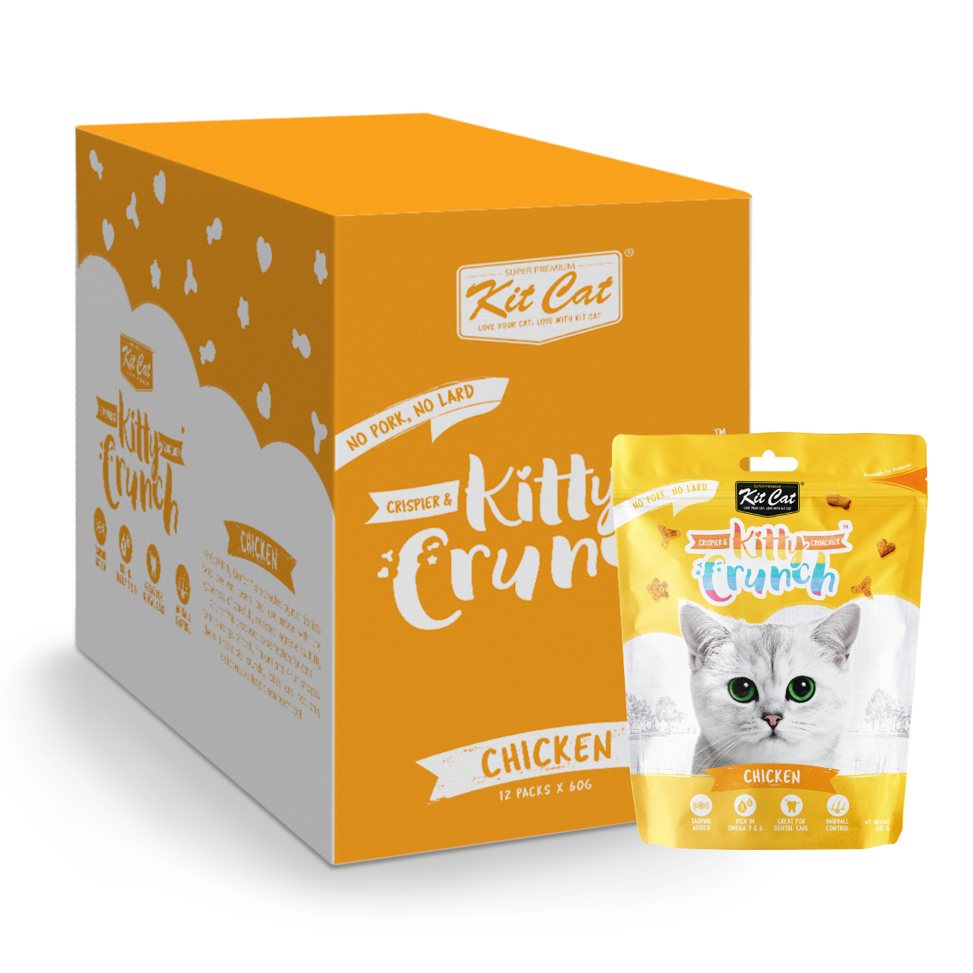 Kit Cat Kitty Crunch Bulk Deal 12 × 60g
