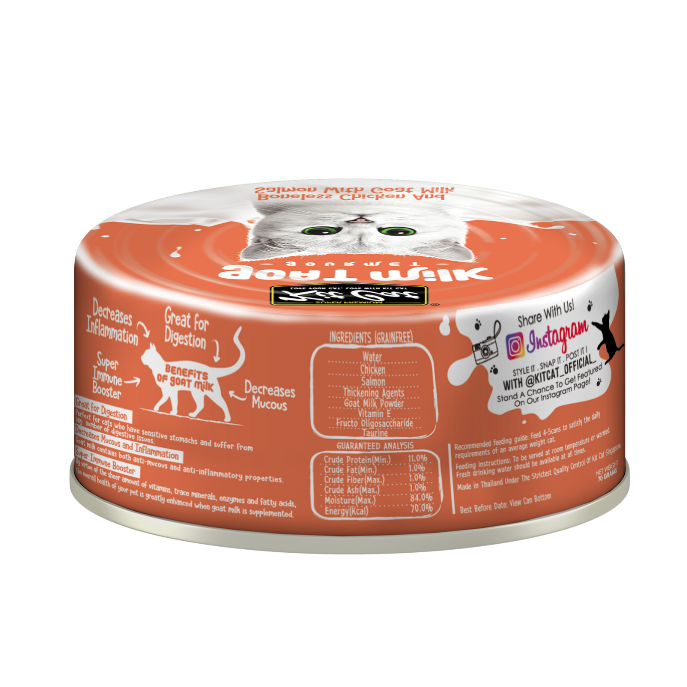 Kit Cat Goat's Milk Gourmet Wet Cat Food (70g)