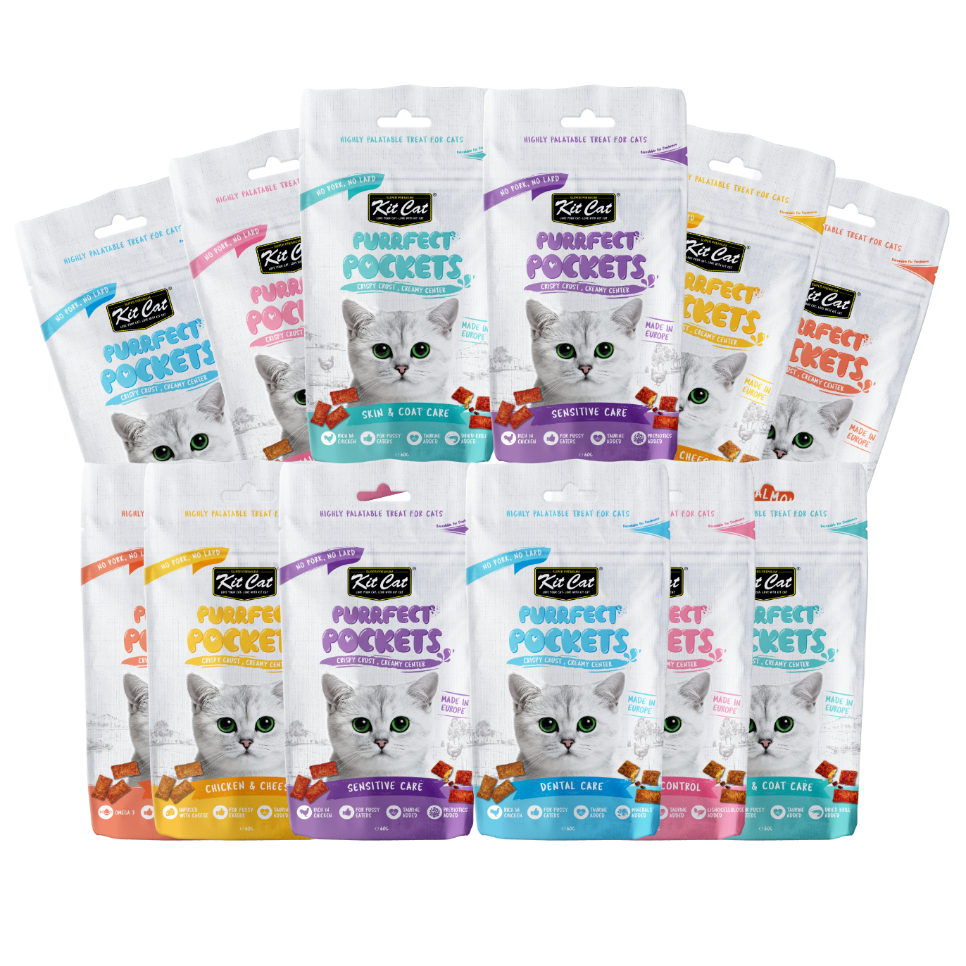 Kit Cat Purrfect Pockets Bulk Deal 12 × 60g