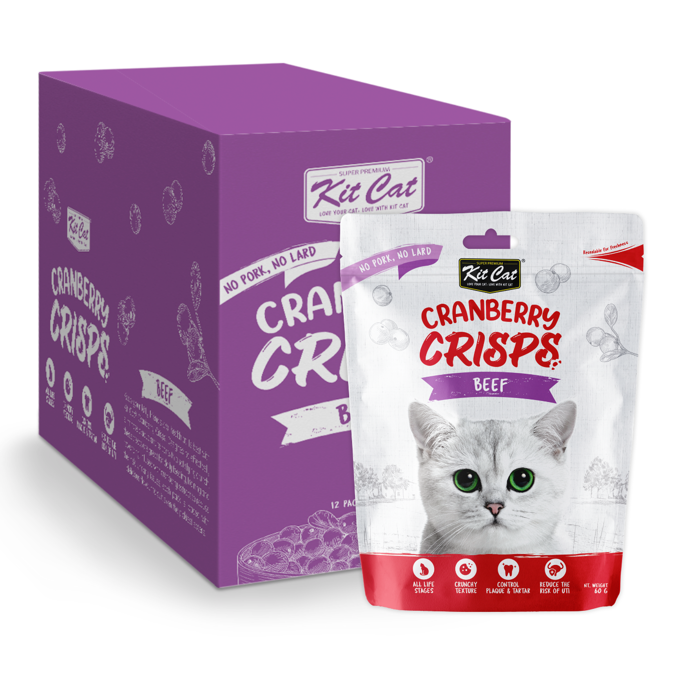 Kit Cat Cranberry Crisps Bulk Deal 12 × 60g
