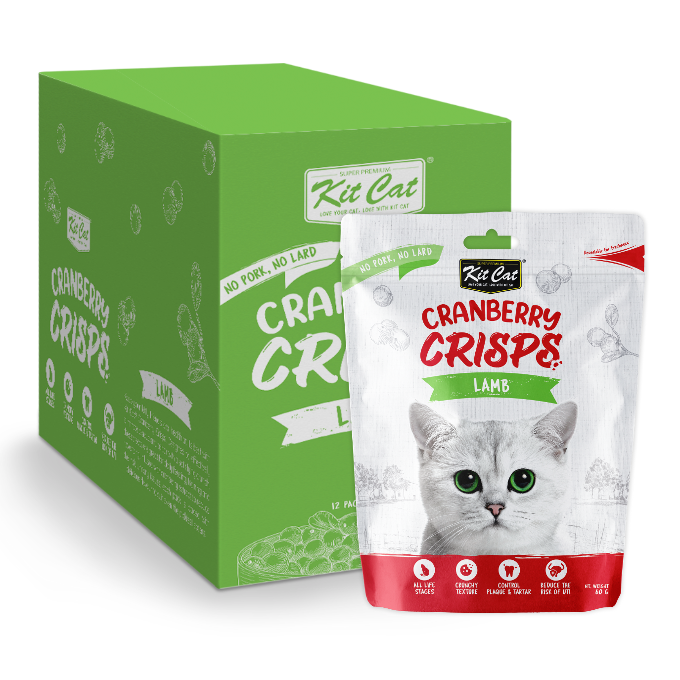 Kit Cat Cranberry Crisps Bulk Deal 12 × 60g