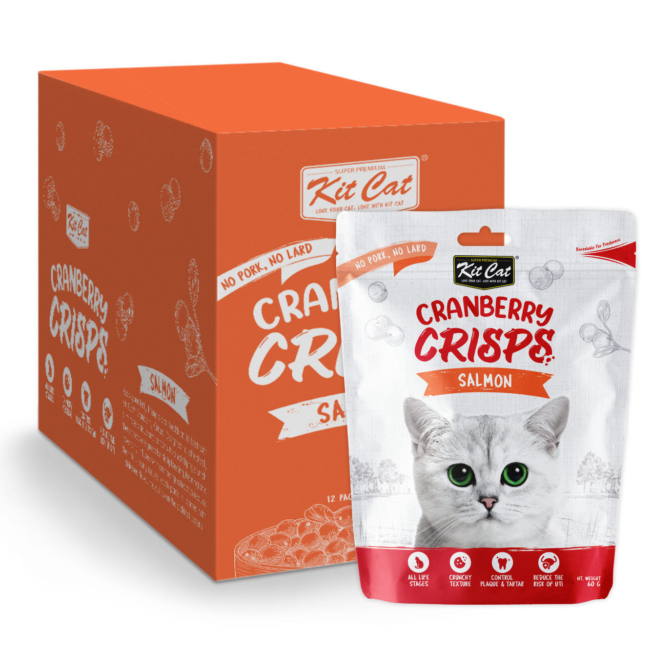 Kit Cat Cranberry Crisps Bulk Deal 12 × 60g