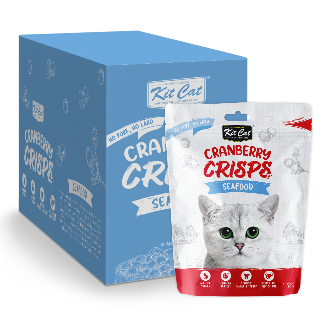 Kit Cat Cranberry Crisps Bulk Deal 12 × 60g