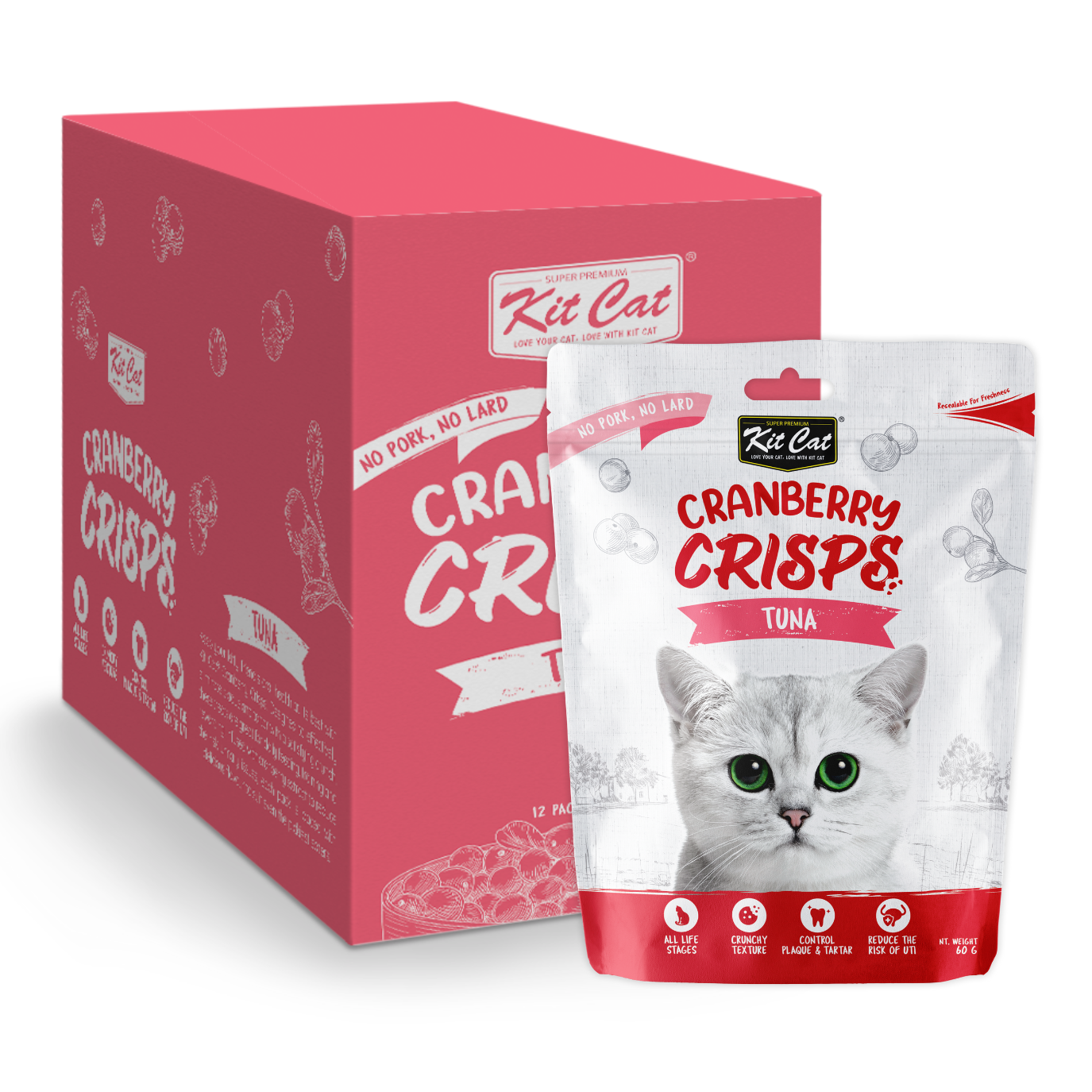 Kit Cat Cranberry Crisps Bulk Deal 12 × 60g