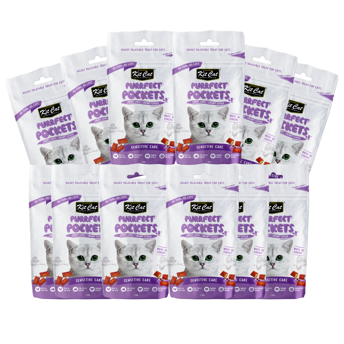 Kit Cat Purrfect Pockets Bulk Deal 12 × 60g