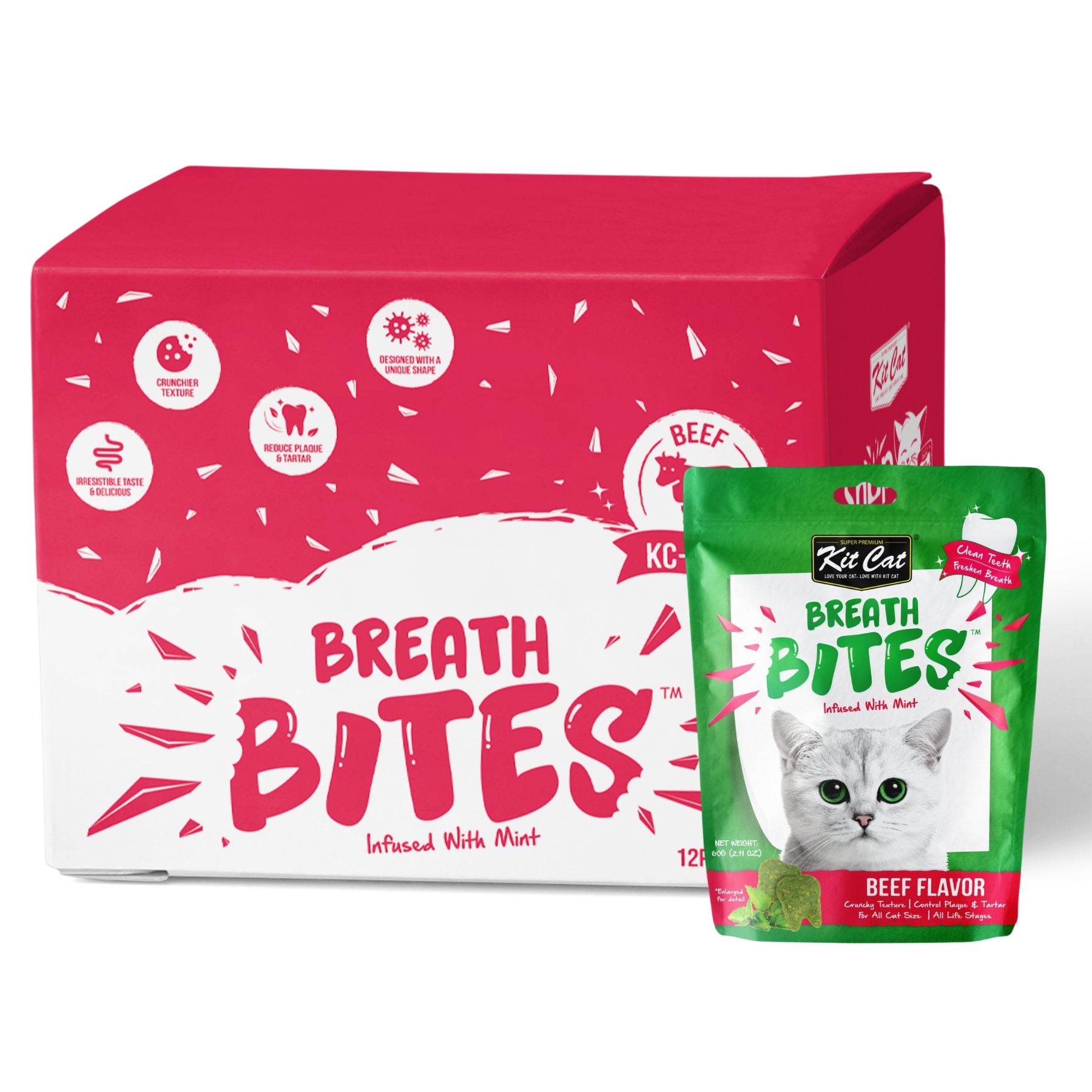 Kit Cat BreathBites Bulk Deal 12 × 60g