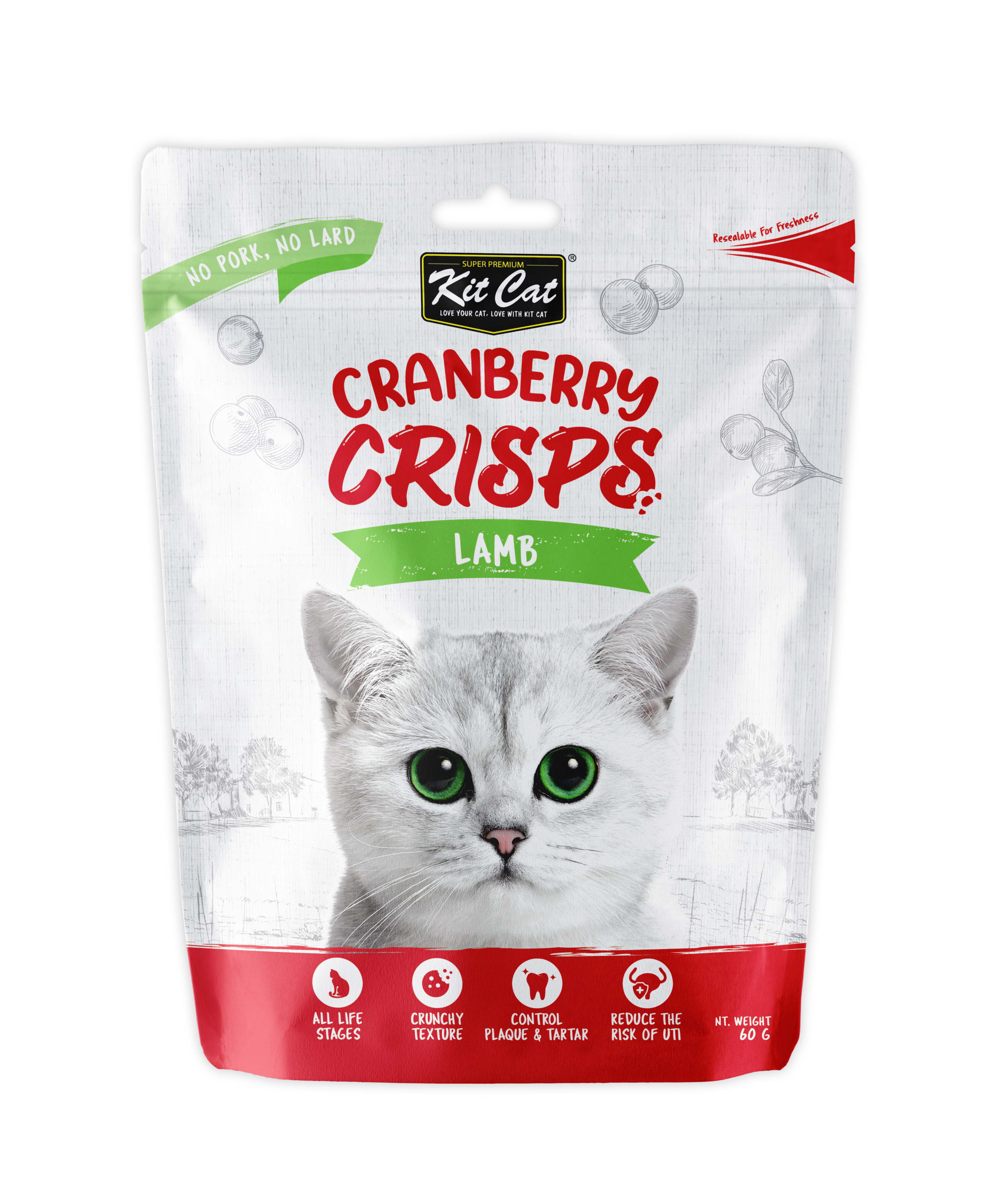 Kit Cat Cranberry Crisps Cat Treats 60g – tuna