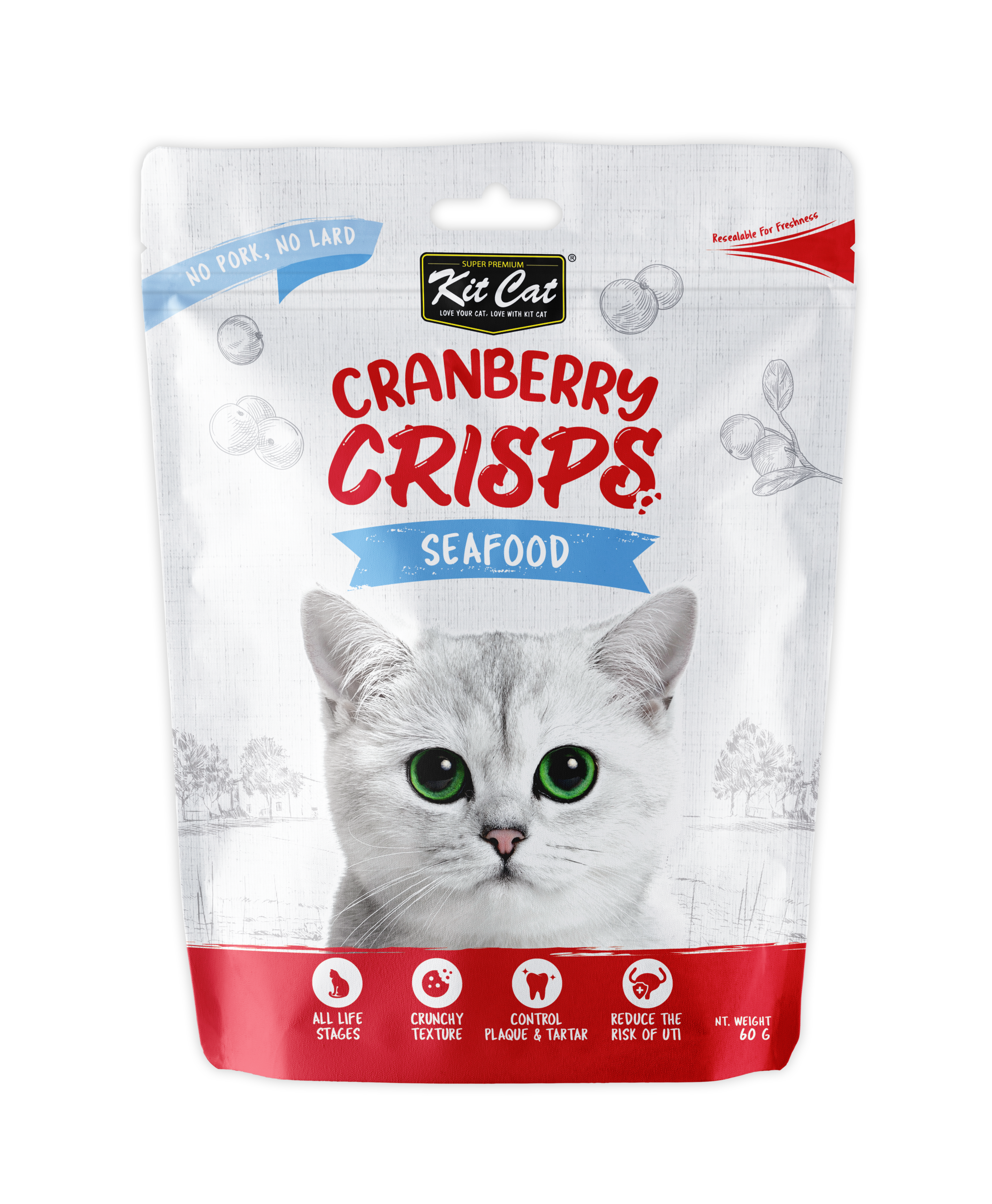 Kit Cat Cranberry Crisps Cat Treats 60g