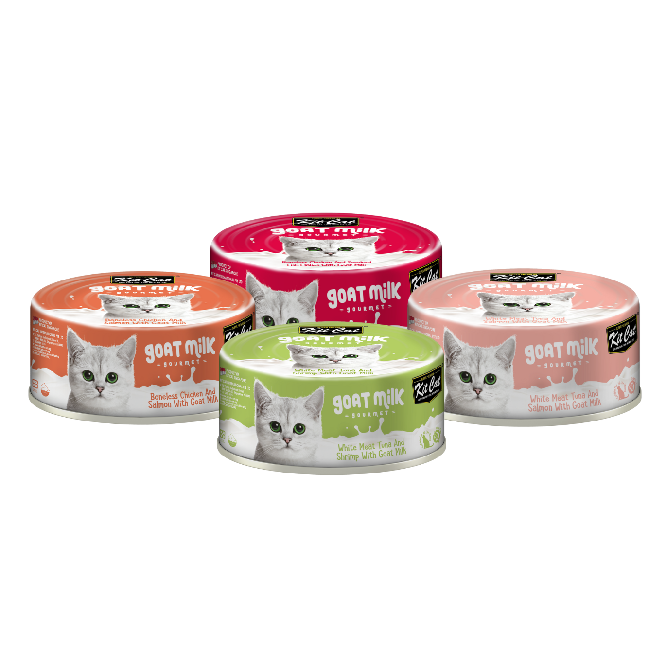 Kit Cat Goat's Milk Gourmet Wet Cat Food 70g – Tuna Flakes & Salmon