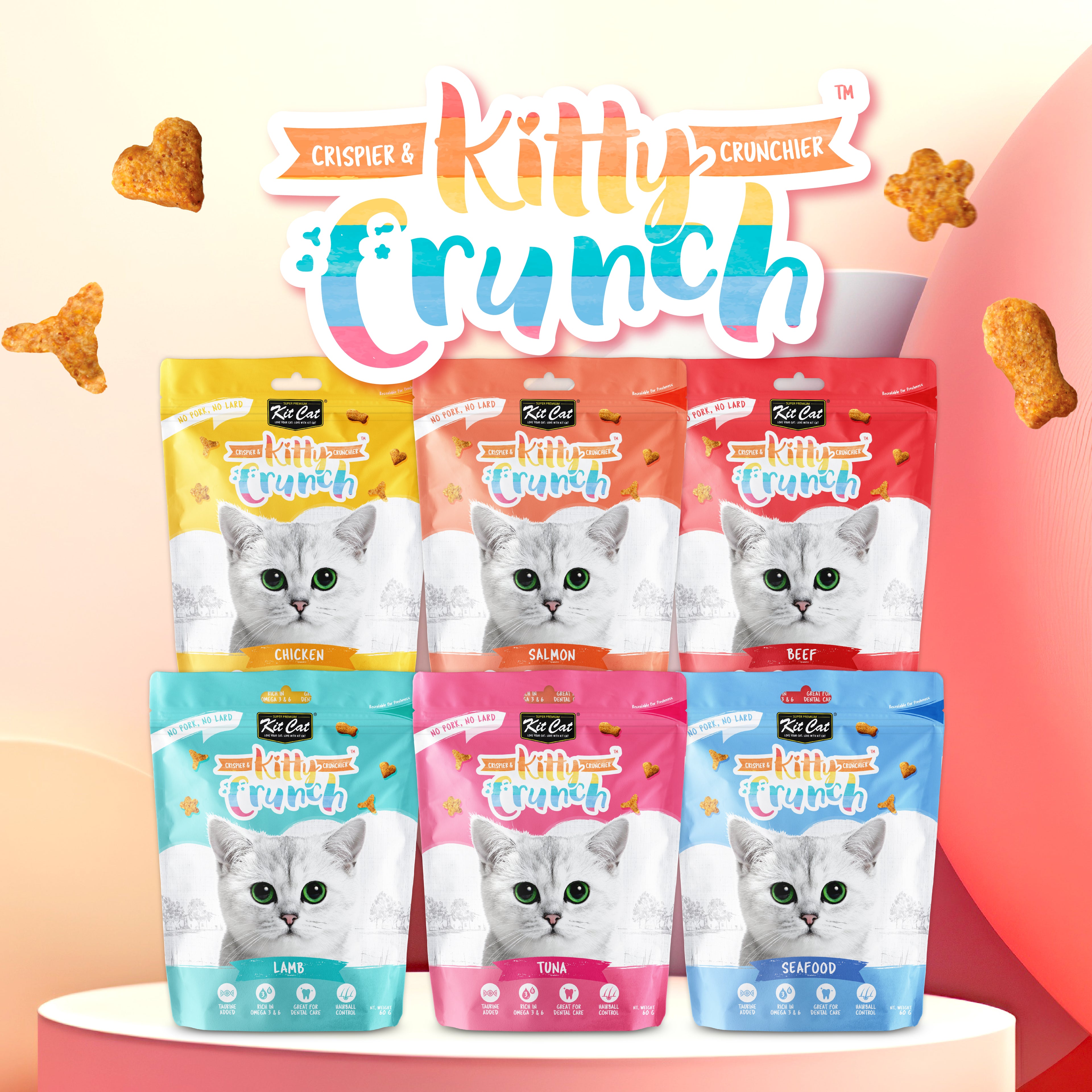 Kit Cat KittyCrunch Cat Treats 60g – chicken