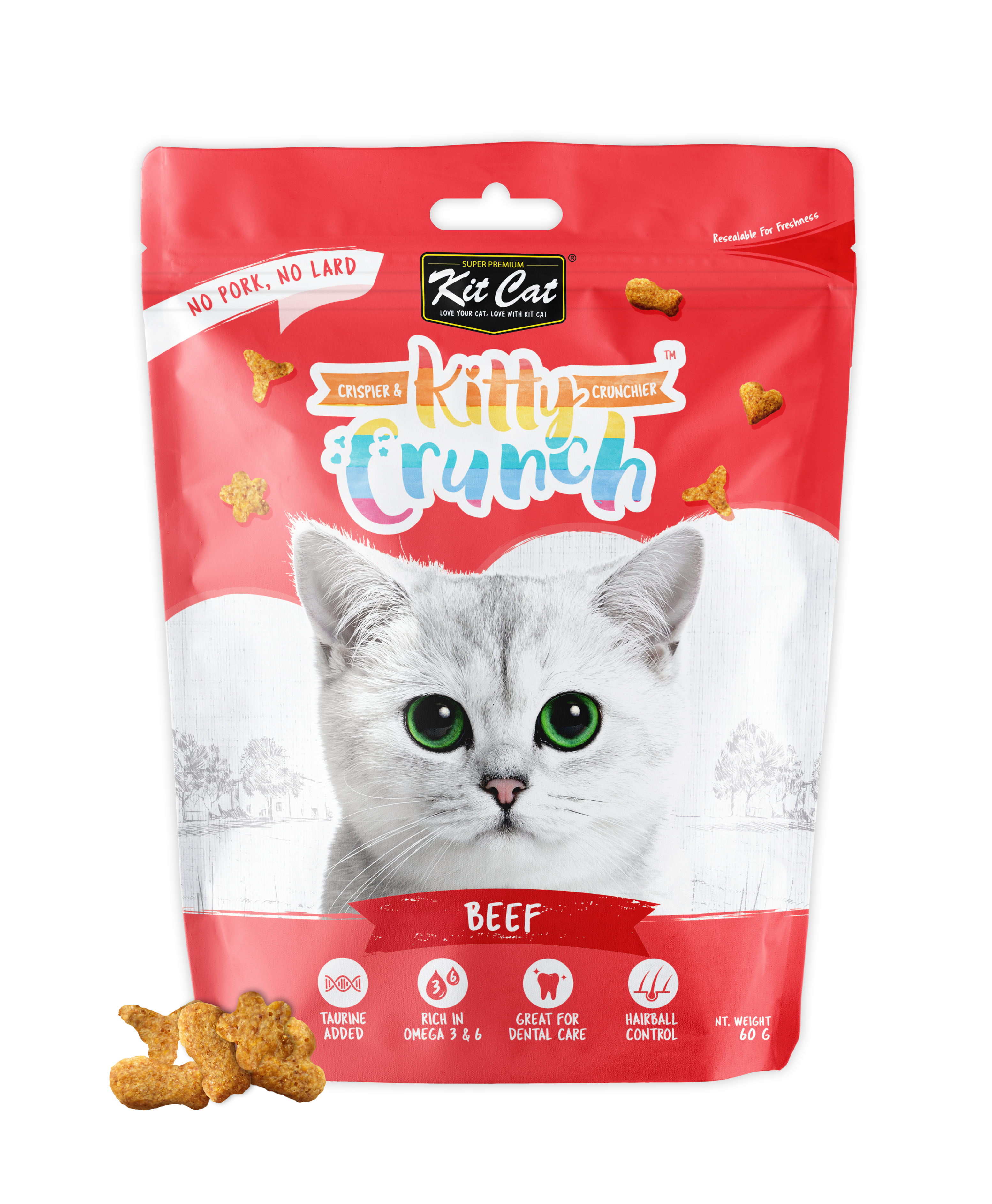 Kit Cat KittyCrunch Cat Treats 60g – lamb