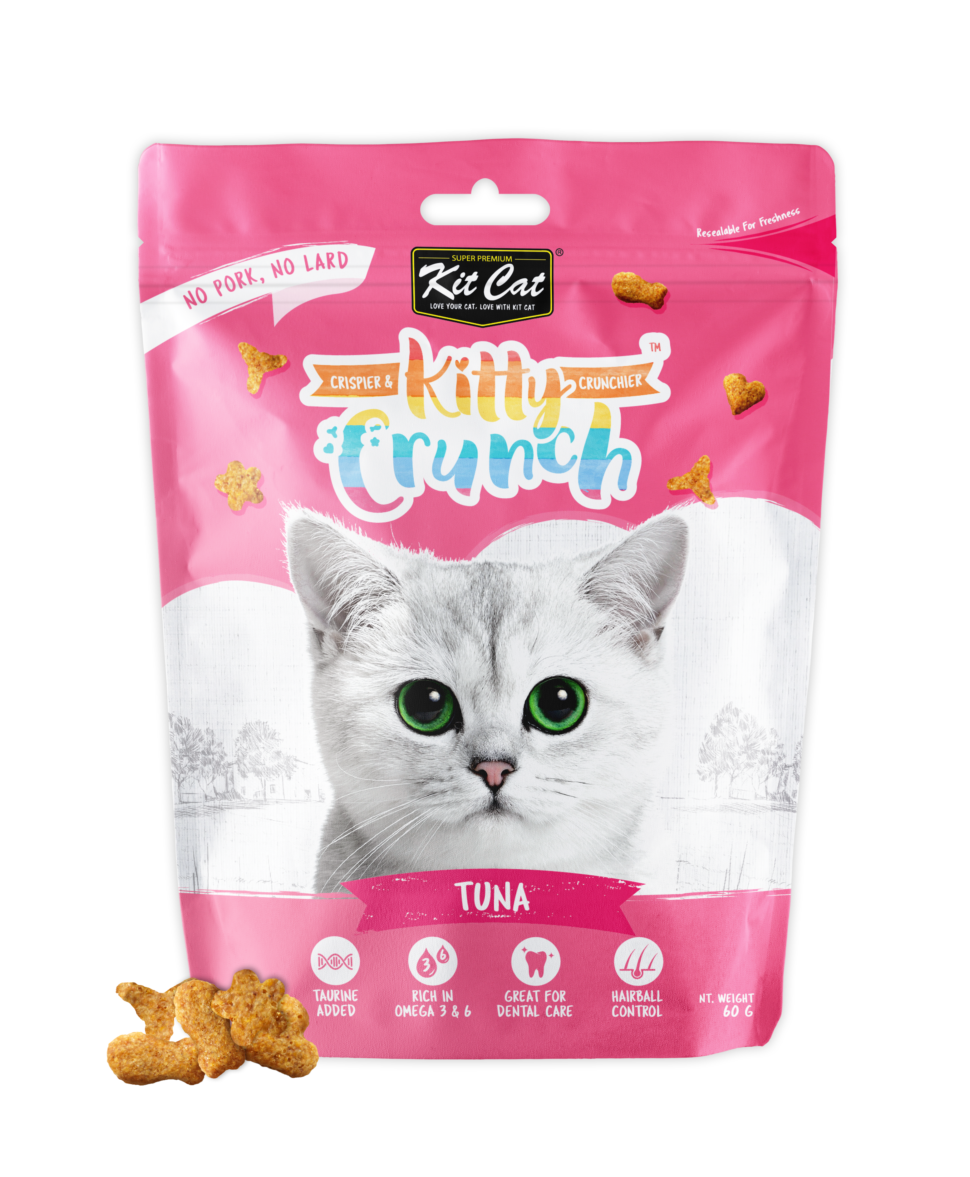 Kit Cat KittyCrunch Cat Treats 60g – salmon