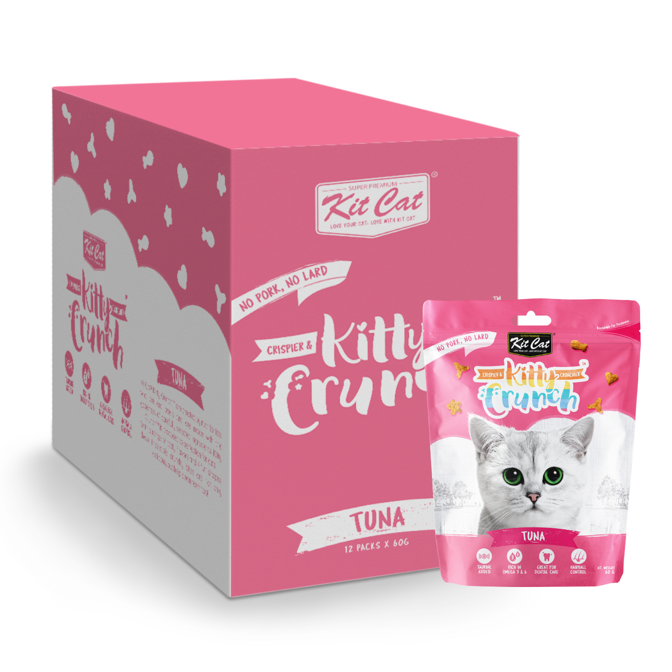 Kit Cat Kitty Crunch Bulk Deal 12 × 60g