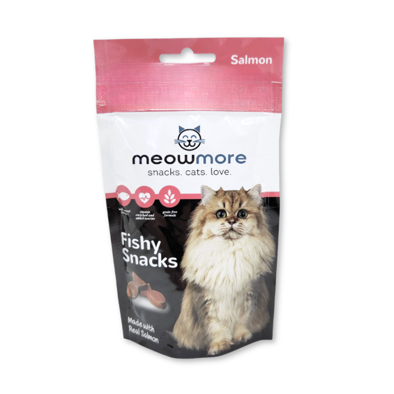 Meow More Meaty Snacks 35g – Salmon & Trout