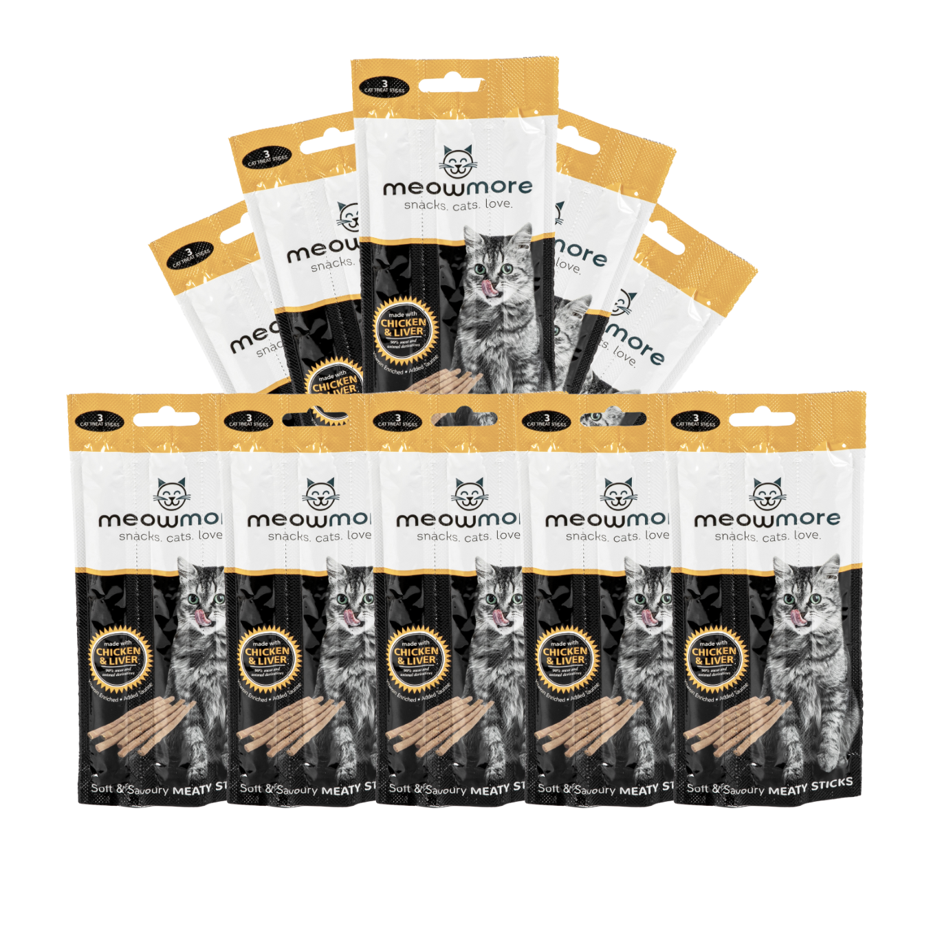Meow More Cat Treat Sticks Bulk Deal 35 Sticks