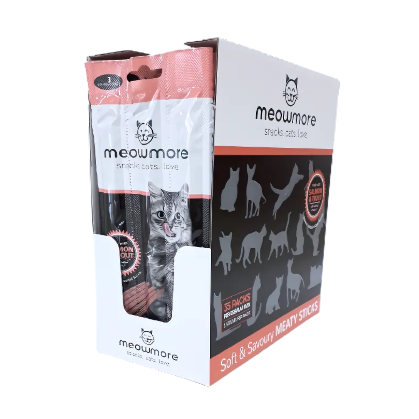 Meow More Cat Treat Sticks Bulk Deal 35 Sticks