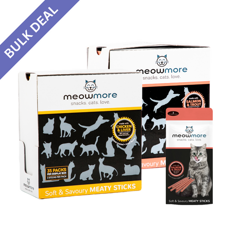 Meow More Cat Treat Sticks Bulk Deal 35 Sticks
