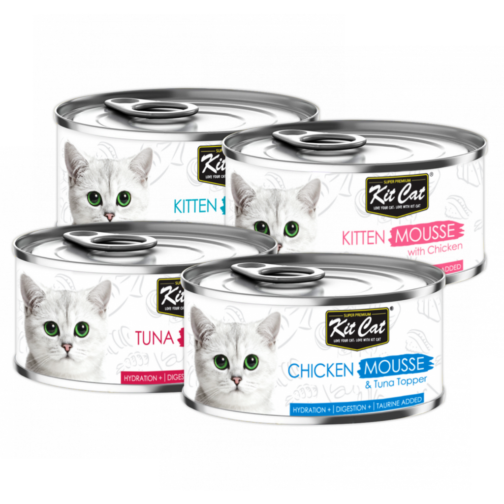 Kit Cat Mousse Wet Cat Food 80g – Chicken Mousse & Tuna Toppers