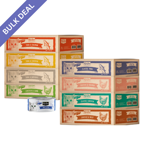 Kit Cat Canned Food Aspic/Toppers Bulk Deal 24 × 80g