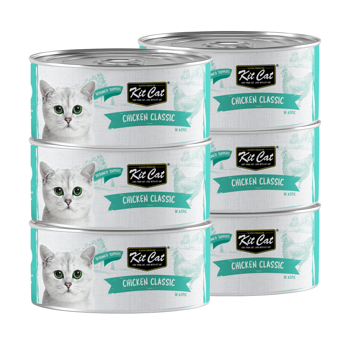 Kit Cat Canned Food Aspic/Toppers Bulk Deal 24 × 80g
