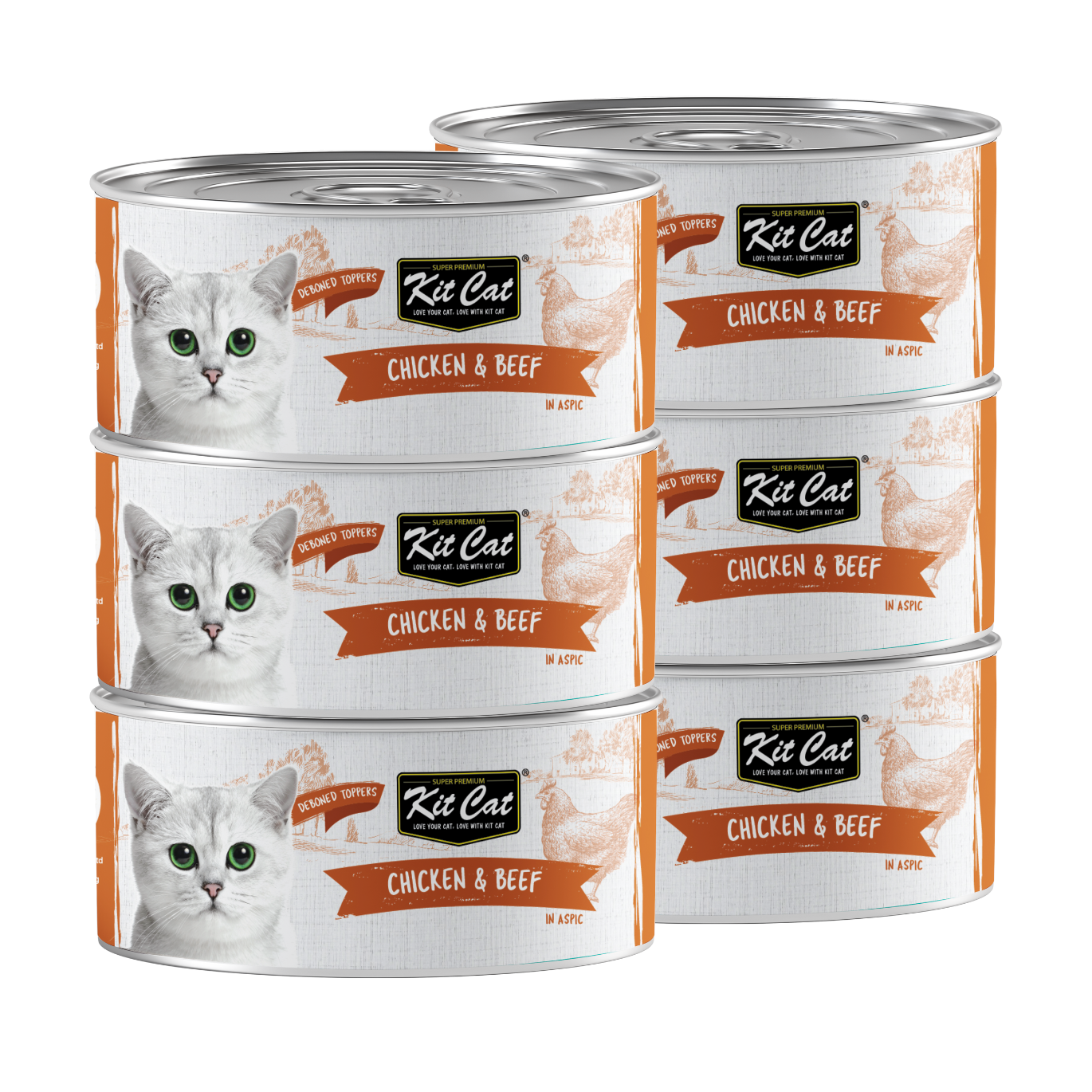 Kit Cat Canned Food Aspic/Toppers Bulk Deal 24 × 80g